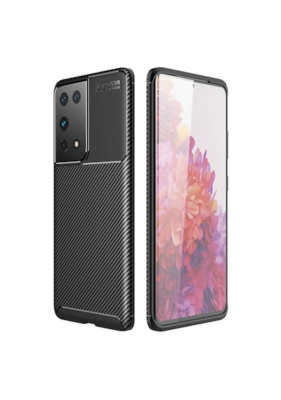 Samsung Uyumlu Galaxy S21 Ultra Kilif Karbon Silikon Case 389460052