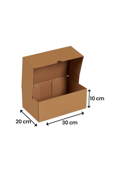 Packanya 30 x 20 x 10 - 25 Adet Kesimli Karton Kutu  -  Internet ve Kargo Kutusu