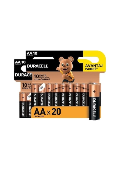 Duracell LR6/MN1500 Alkalin AA Kalem Pil  2 x 10'lu