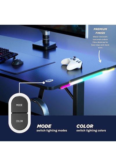 Nova Profesyonel Rgb Oyuncu Masası 112x60 Siyah Nova Profesyonel Rgb Oyuncu Masası 112x60 Siyah