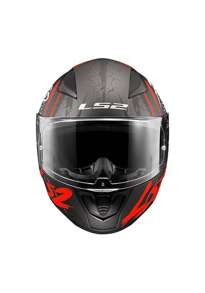 Ls2 Rapıd 2 Raven Kapalı Motosiklet Kaskı Mat Siyah - Kırmızı