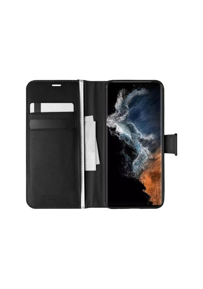 Samsung Galaxy Uyumlu   S23 Ultra Kılıf Kapaklı Standlı Kartlıklı Korumalı Siyah Siyah-colr65601