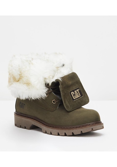 Caterpillar Utah Fur Dark Olıve Nubuk Kadın Bot 001