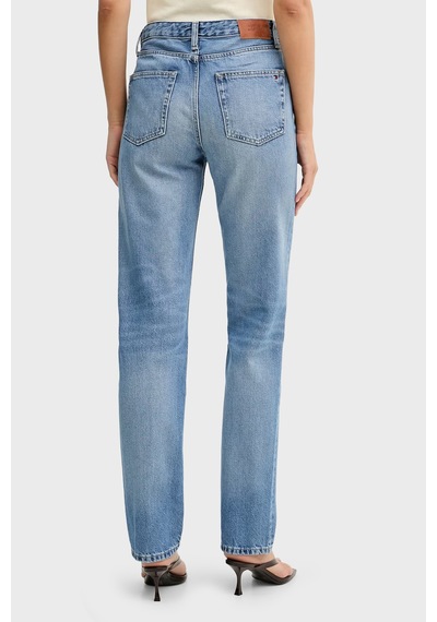 Tommy Hilfiger Pamuklu Straight Fit Orta Bel Jeans Bayan Kot Pantolon Ww0ww48569 1a7 Mavi