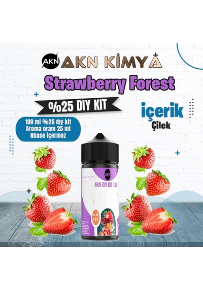 Strawberry Forest Yoğun Dıy Kit Çilek Gıda Aroması %25 Oranda Aroma İçerir Hazır Değildir 100 Ml