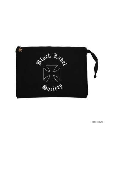 Zepplin Giyim Black Label Society Siyah Clutch Astarlı Cüzdan / El Çantası