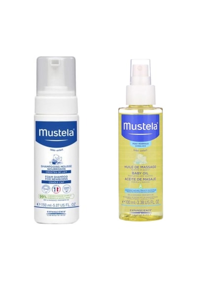 Mustela Konak Önleyici Köpük Şampuan 150 ML + Mustela Bebek Bakım Masaj Yağı 100 ML