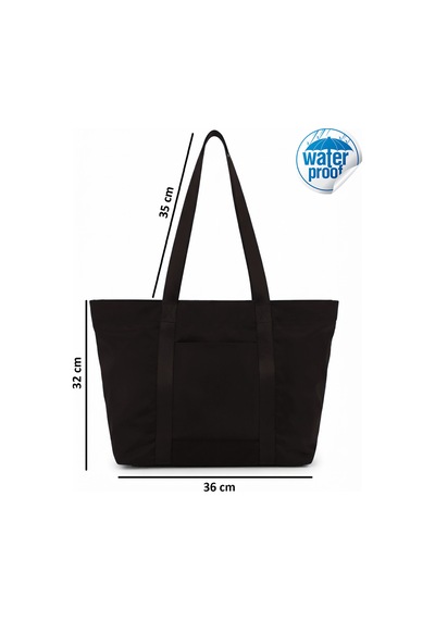 Tuttobene Trendy Siyah Tote Omuz Çantası Xl Boy Tb022