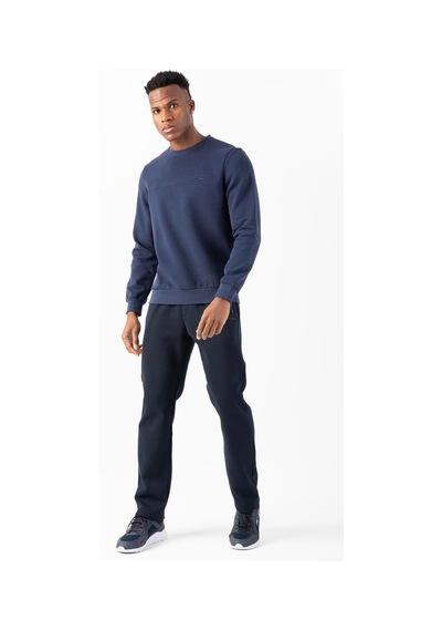 Maraton Sportswear Comfort Erkek Bisiklet Yaka Takma Kol Basic Açık Lacivert Sweatshirt 21836-açık Lacivert