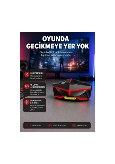 Kablosuz Bluetooth Kulaklık 5.0 Dokunmatik Kontrol Gürültü Engelleme Diğer