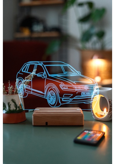 Volkswagen Tiguan 16 Renk Kumandalı 3d Gece Lambası