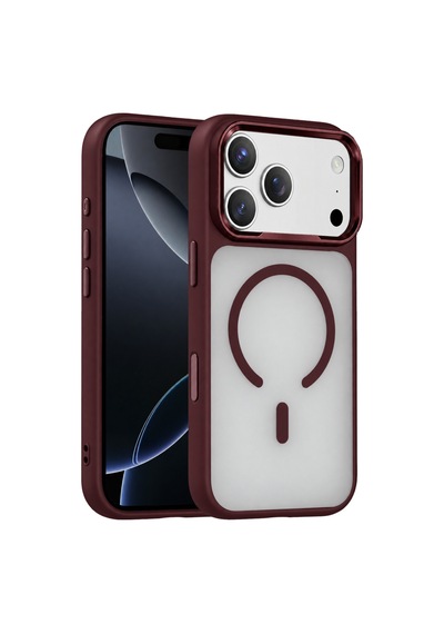 Joko Apple Uyumlu iPhone 18 Pro/17 Pro Prime Magsafe Kapak - Bordo Çok Renkli