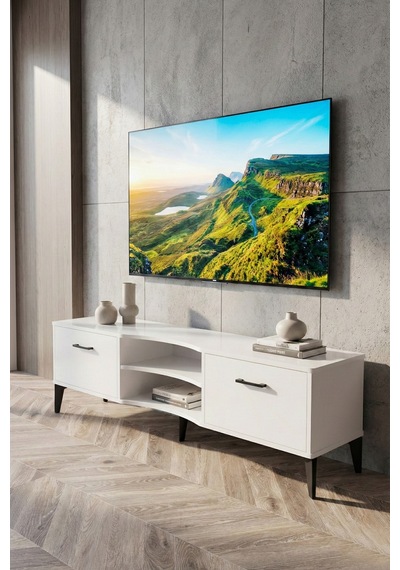 Suntalam Tv Sehpası Beyaz 160x35 Cm