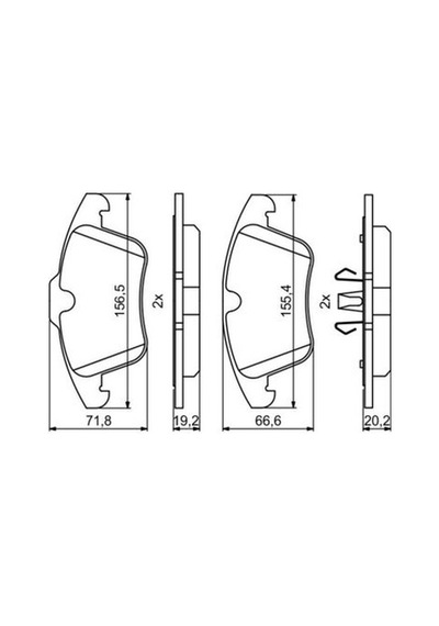 Volvo S80 3.2 2006-2010 Bosch Ön Balata Wva24123