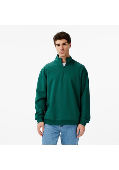 United4 Unıted4 Erkek Yeşil Half Zip Sweatshirt Ft-msd Yeşil