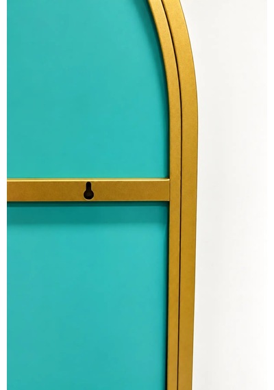 Boy Aynası Gold Metal Çerçeveli Ayarlanabilir Ayaklıdekoratif Ayna 60x190 Cm Altın