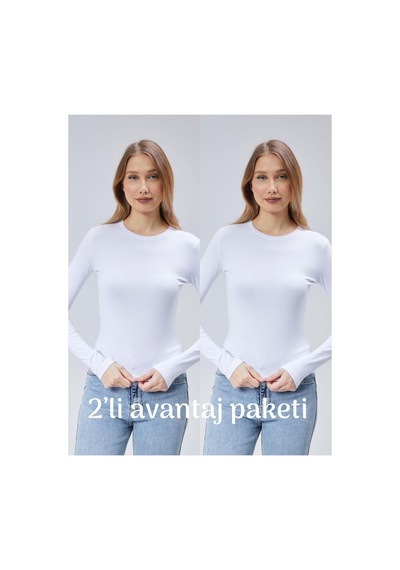 Virago 2'li Soft Cotton Yuvarlak Yaka Uzun Kol Bluz/body Beyaz - 687153497 Beyaz - 687153497 Beyaz Virago 2'li Soft Cotton Yuvarlak Yaka Uzun Kol Bluz/body Beyaz - 687153497 Beyaz - 687153497 Beyaz