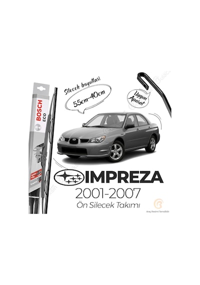 Subaru Impreza Ön Silecek Takımı 2001-2007 Bosch Eco