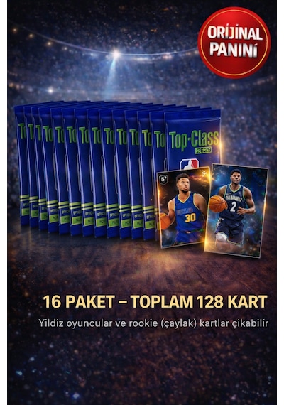 Panini Nba Top Class 2024 Koleksiyonluk Basketbolcu Kartları + 16 Paket 128 Adet Kart