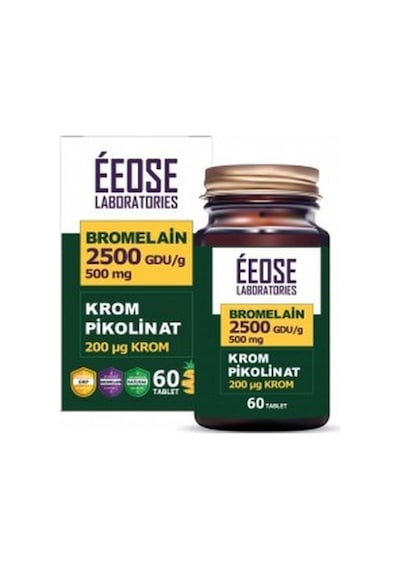 Eeose Bromelain (2500 Gdu/g) Ve Krom Pikolinat  60 Tablet