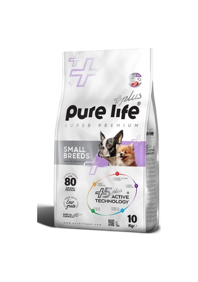 Pure Life Plus Kuzulu Küçük Irk Yetişkin Köpek Maması 10 KG