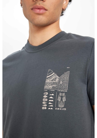 DeFacto %100 Pamuk Slim Fit Dar Kesim Bisiklet Yaka Baskılı Kısa Kollu Tişört C2131AX24AUAR231 DeFacto %100 Pamuk Slim Fit Dar Kesim Bisiklet Yaka Baskılı Kısa Kollu Tişört C2131AX24AUAR231