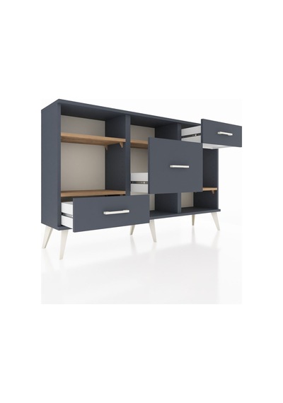 Arges Konsol 4 Raflı 3 Çekmeceli 132x30x83 Antrasit-çam/antrasit Çam/antrasit Arges Konsol 4 Raflı 3 Çekmeceli 132x30x83 Antrasit-çam/antrasit Çam/antrasit