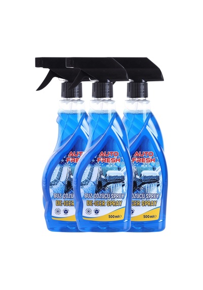 3'lü Araç Buz Çözücü Sprey Araba Cam Kaporta Buzlanma Önleyici 500 Ml X 3 Adet