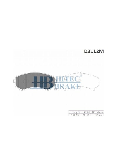 HITEC 10104 Ön Balata E2200 99- Mın.Pajero 03-06 3,2Grandıs 06- 2.0 Dıd (D3112M)