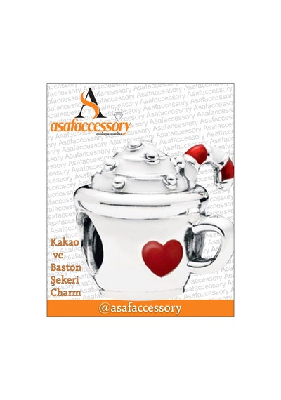 Yılbaşı Kahve Kupası Charm Gümüş Kaplama