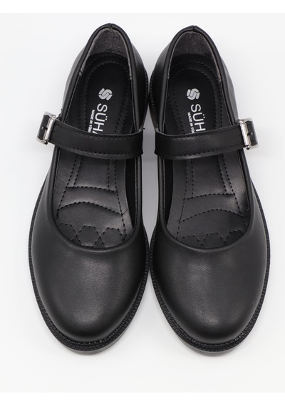Nesilshoes Nesil Shoes Süha 250 Siyah Tokalı Balerin Kadın Babet