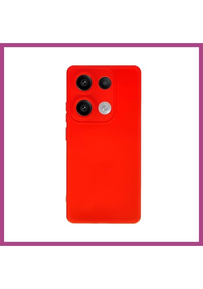 Gees Global Redmi Note 13 Pro 4g Uyumlu Kılıf Nano İçi Kadife Silikon - Kırmızı Gbzs