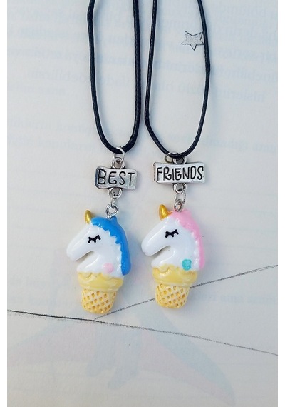Çılgıntrend Unicorn Best Friend Kolye Gümüş