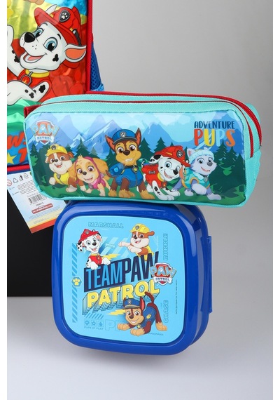 X Dekomus Lisanslı Paw Patrol Pawsome Squad 35 Cm Küçük Boy Anaokul,termoslu Beslenme Ve Kalem Çantası,beslenme Kabı,500 Ml Matara Seti Altın