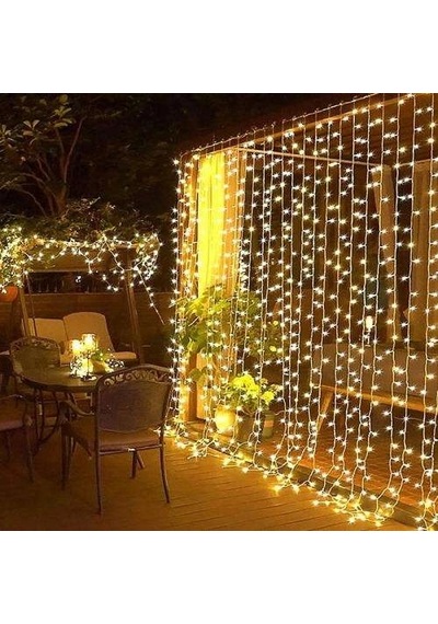 Ers 3x3m Premium Perde Led - 8 Fonksiyonlu, Su Geçirmez İç Dış Mekan Teras Dekor Işıkları Diğer