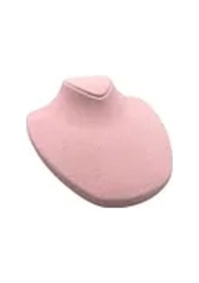 Yerli Üretim Süet Kumaş Rose Manken Pembe Renk 20/18 Cm Kolye Gerdanlık Takı Sergileme Mankeni Çok Renkli