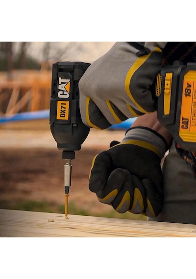 Cat DX71BC 18Volt 2.0Ah Li-ion Tek Akülü 215NM Kömürsüz Profesyonel Şarjlı Darbeli Tornavida