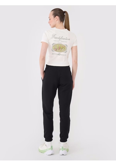 Unisex Fructification Baskılı T-shirt Beyaz
