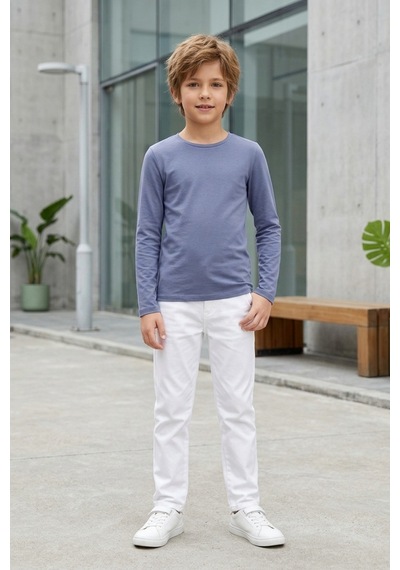 Kiagu Erkek Çocuk Uzun Kollu Basic Düz Tişört %100 Pamuk Bisiklet Yaka T-shirt 2-13 Yaş Lila Kiagu Erkek Çocuk Uzun Kollu Basic Düz Tişört %100 Pamuk Bisiklet Yaka T-shirt 2-13 Yaş Lila