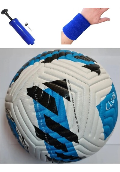Avessa Futbol Topu + Pompa Sert Zemin Halı Saha Beyaz - Mavi