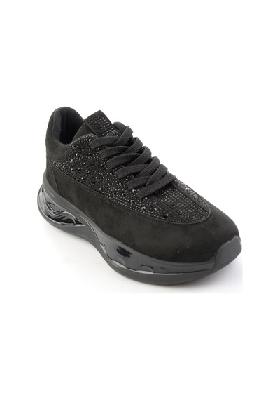 Bambi Siyah Süet Kadın Sneaker K01228092072
