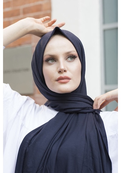 Unika Boutique Şal Penye Ozel Dıkıslı Uzun Mevsımlık Pıerparıs Koyu Lacivert