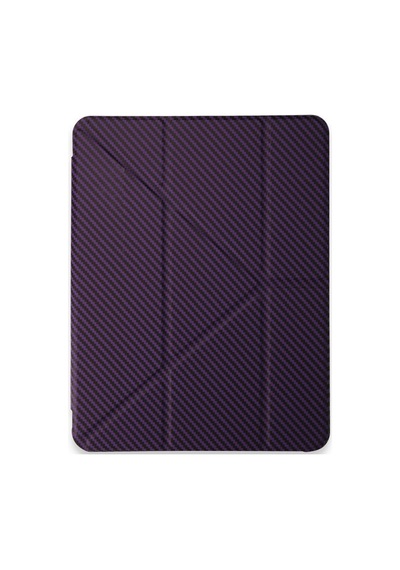 Apple iPad Uyumlu Pro 11 2024 Kılıf Color Karbon Tablet Kılıfı - Derin Mor Diğer