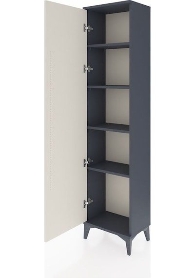 Arges Dolap 4 Raflı Tek Kapaklı 44x30x182 Antrasit-aytaşı Antrasit