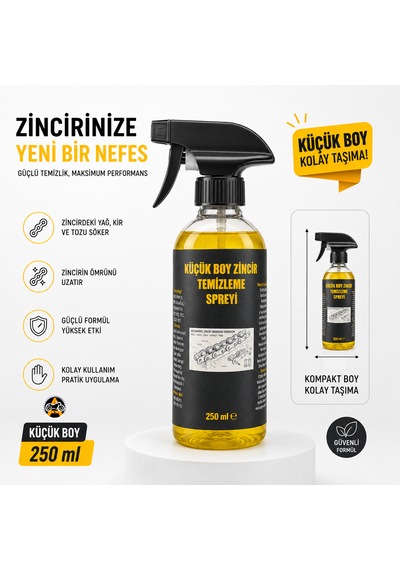 Akgüneş Motogaraj Zincir Temizleme Spreyi 250 Ml Motosiklet Zincir Bakım Ve Temizlik Ürünü