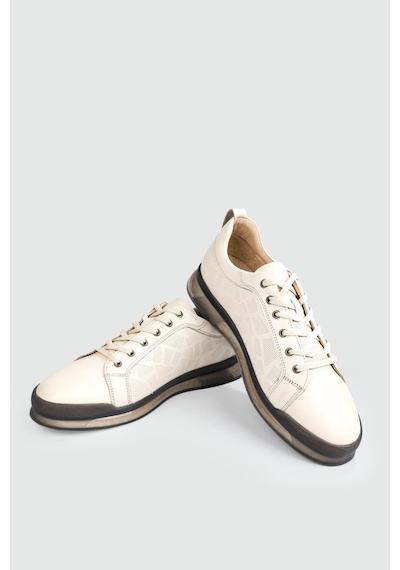 Pepita 6583 İtal Fashion Erkek Deri Sneakers Ayakkabı Beyaz