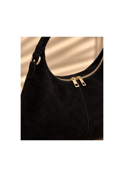 Nura Collection Siyah Kadın Hakiki Süet Shopper Omuz Çantası Siyah - 933745279 Siyah