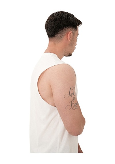 Musclecloth Tactical Kolsuz T-shirt Kırık Beyaz