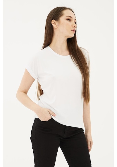 Fashion Friends Bisiklet Yaka Viskon Kadın Bluz 25y0194k1 Ekru