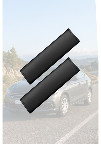 Peugeot 408 Uyumlu Set Lüks Deri Kemer Koruyucu Deri Yastık Siyah